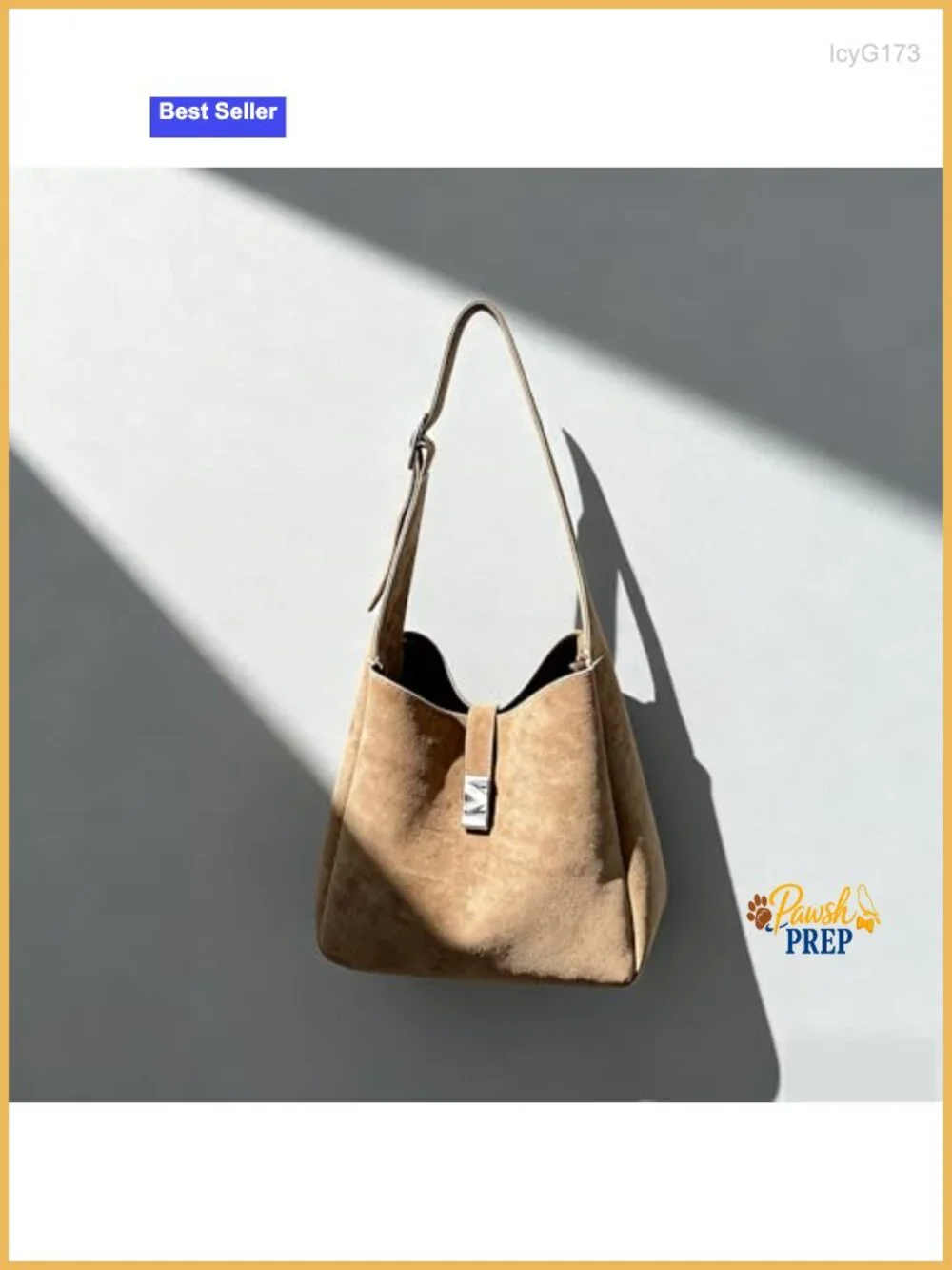 Women's Slouchy Hobo Shoulder Bag Faux Suede Minimalist Retro Purse with Pouch